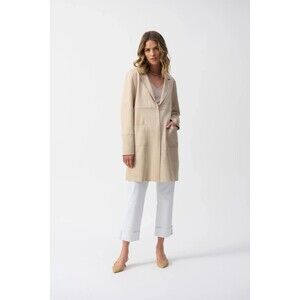 Joseph Ribkoff NWT Scuba Suede Straight Jacket Parchment Size Medium